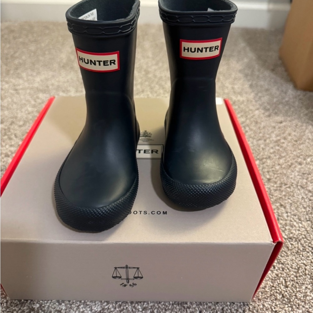 Hunter Toddler Navy Rain Boots